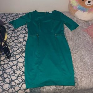 aqua color dress midi